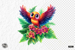 Tropical Birds Clipart - Summer Birds PNG Product Image 1