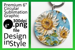 Vibrant 3D Floral : Keychain &amp; Coaster Delights Product Image 1