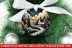Christmas Round Ornament PNG | Santa | Sublimation | PNG Product Image 1