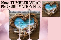 Floral Serenity Tumbler Sublimation - 3D Heart Frame Product Image 1