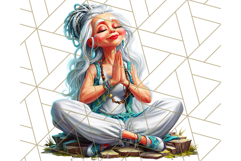 Wild Grandma Clipart PNGs, Funny Quirky Old Ladies Product Image 5