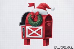 Cute Watercolor Christmas Farm Clipart PNG Product Image 1
