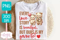 Love story PNG sublimation, Valentine's day sublimation Product Image 2