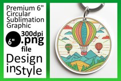 Scenic Keychain - Sublimation Round Ornament Art Product Image 1