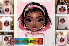 Bright TOTE BAG Sublimation Magic, Afro Girl Product Image 1
