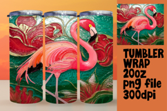 TRENDY 20oz Sublimation Artwork , Flamingo Product Image 1