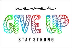 never give up Typographic T Shirt Design Vector Product Image 2