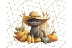 Cottagecore Halloween Clipart Cozy PNG, Autumn Fall Png Product Image 5