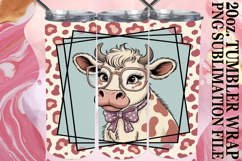 ENCHANTING VIEWS 20oz TUMBLER WRAP, Cute Cow Product Image 1
