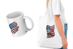 Patriotic American Flag Brushtrokes Clipart Product Image 3
