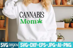 Cannabis Mom SVG Cut File, Weed SVG Cut File | Marijuana SVG Product Image 2