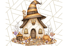 Halloween Fairy House Clipart PNG, Spooky Cottage Art Product Image 5