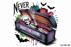 Never trust the living Svg | Halloween Svg | Svg Cut Files Product Image 1