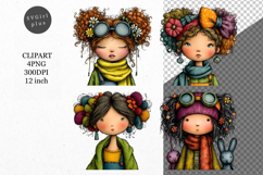 Whimsical Girl Clipart Product Image 1