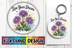 Joyful Ornaments Round Style, Flowers Quote Product Image 1