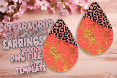 Whimsical Teardrop Earrings Design Art , Leopard Print Product Image 1