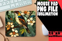 Stained Glass Bird Design for Mouse Pad PNG Product Image 1