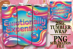 Cheerful escapes 20oz tumbler wrap, Sarcastic Quote Product Image 1
