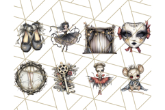 Dark Nutcracker Clipart Gothic Holiday Ballet PNG, Christmas Product Image 5