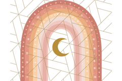 Boho Rainbow PNG Clipart, Earthy Arches &amp; Minimal Shapes Product Image 5