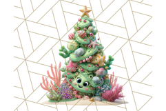 3D Under the Sea Christmas Clipart, Ocean Christmas PNG Product Image 5