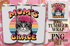 Bright Nights 20oz tumbler wrap, Cat Lover Product Image 1