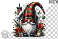 Christmas Gnome Sublimation - Clipart PNG Design Product Image 1