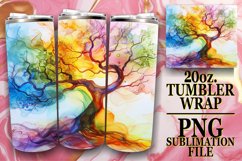 Enchanting Whimsical Spring Tree Tumbler Wrap: 20oz Sublimat Product Image 1