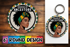 Luminous Round Ornaments Sublimation, Black Woman Product Image 1
