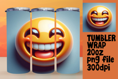 20oz Tumbler Graphic for Sublimation , 3D Emoji Product Image 1