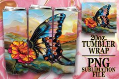 Dazzling Butterfly Glitter Wraps for 20oz Tumblers Product Image 1
