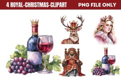 Royal Christmas Clipart Sublimation PNG Product Image 1