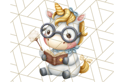 Magical Bookish Unicorn PNG Clipart Reading Books &amp; Stories Product Image 5