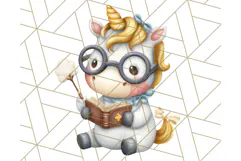 Magical Bookish Unicorn PNG Clipart Reading Books & Stories Product Image 5
