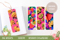 Cartoon Roses Bookmark Designs, Pink Bookmarks Product Image 1