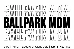 Ballpark Mom SVG | Stacked SVG Product Image 2