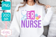 ER Nurse PNG for Sublimation, Nurse shirt PNG Product Image 3