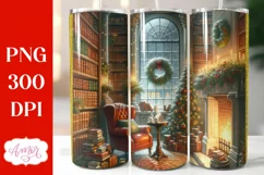Christmas tumbler wrap for sublimation, Library PNG Product Image 1