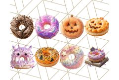 Realistic Halloween Donut Clipart PNG, Spooky Cute Sweets Product Image 5