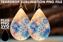 Glamorous Teardrop Earrings Design, Watercolor Pattern Product Image 1