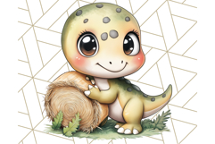 Fall Dinosaur PNG Clipart with Autumn Elements, Cute Dino Product Image 5
