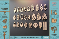 Boho Wooden Earring Laser Cut Bundle Product Image 1