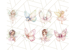 Whimsical Fairies and Butterflies PNG, Pastel Fantasy Art Product Image 3
