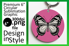 Artistic Round Design Sublimation PNG , Butterfly Product Image 1
