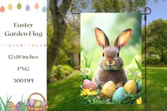 Easter Eggs Garden Flag, Easter Bunny Garden Flag PNG Product Image 1