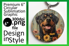Adorable Doggy Round Sublimation Mix PNG Product Image 1