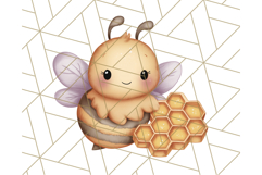Adorable Bee Clipart PNG, Cute Bees and Accessories PNG Product Image 5