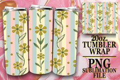 Joyful Reflections 20oz tumbler wrap, Gold Flower Product Image 1