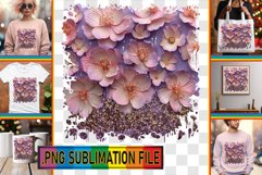 Shimmering Glitter &amp; Blossom Sublimation Bouquet Patterns - Product Image 1