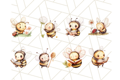 Cute Bee Clipart PNG, Adorable Bumblebee Illustrations Product Image 5